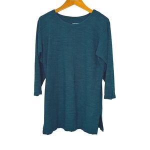 Mishi‎ cotton/rayon dark green tunic/dress Small Made in USA